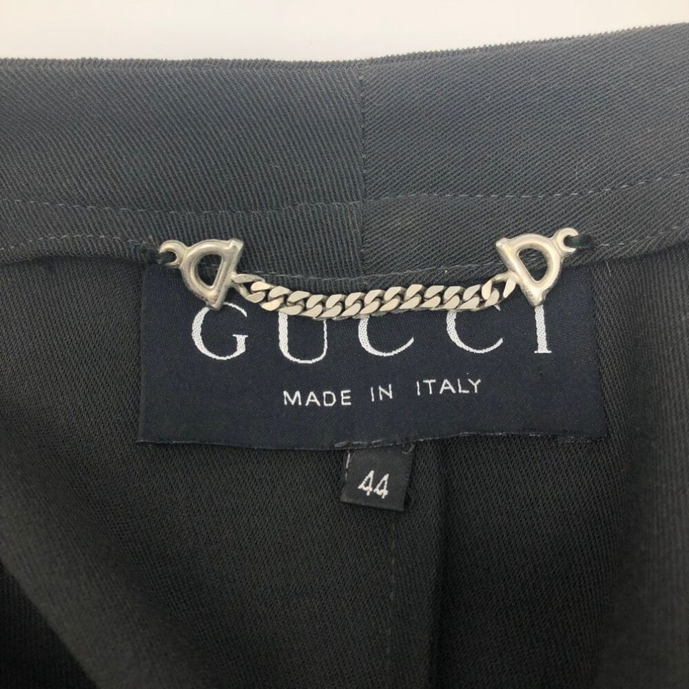 Gucci Vintage Black Jacket Blazer Size 44 Rayon Wool 1990s - Picture 6 of 8